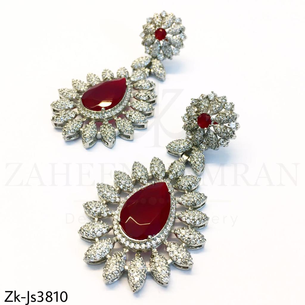 Luxury ruby silver set