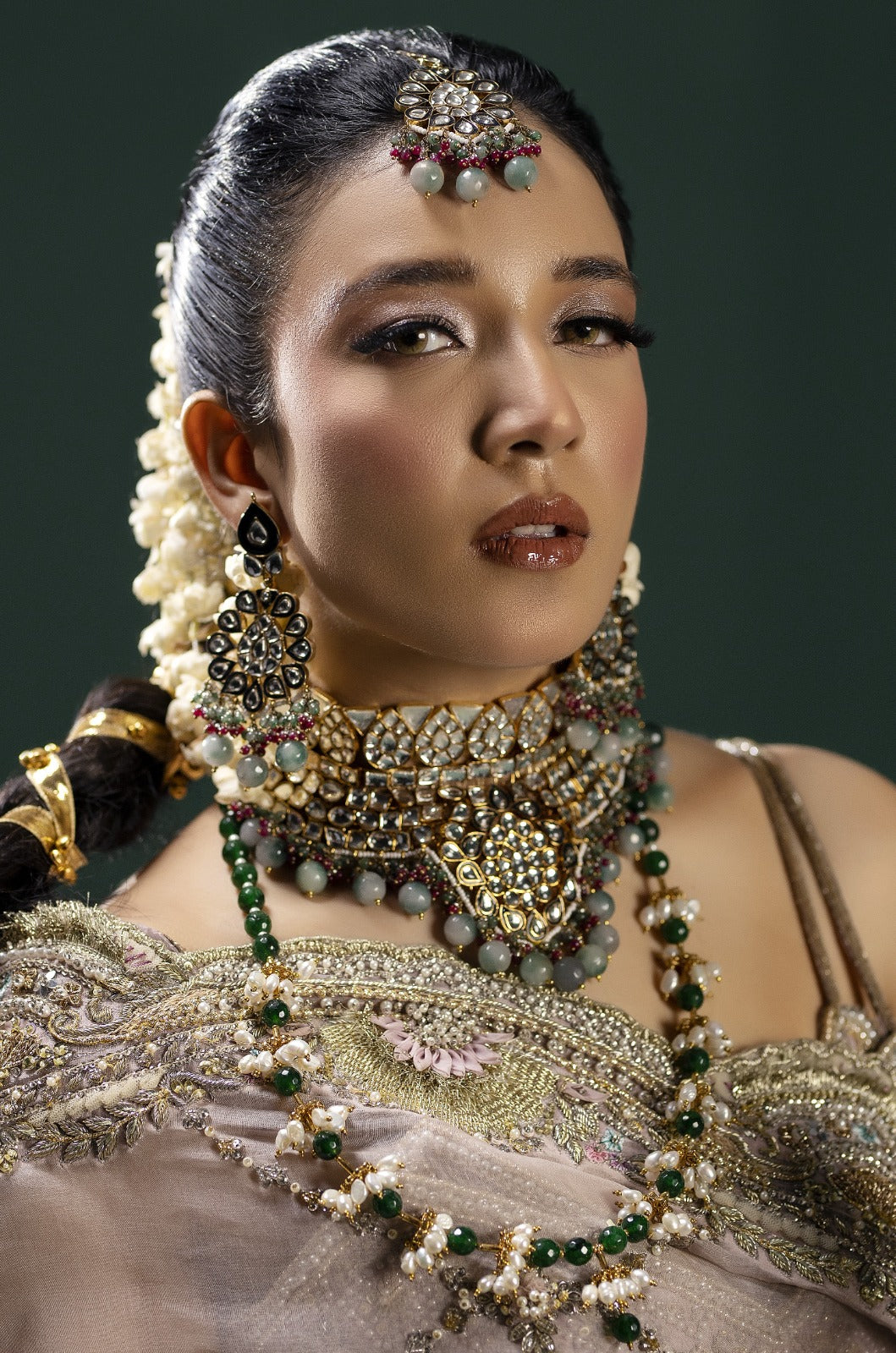 Elegant Ferozi Kundan Set