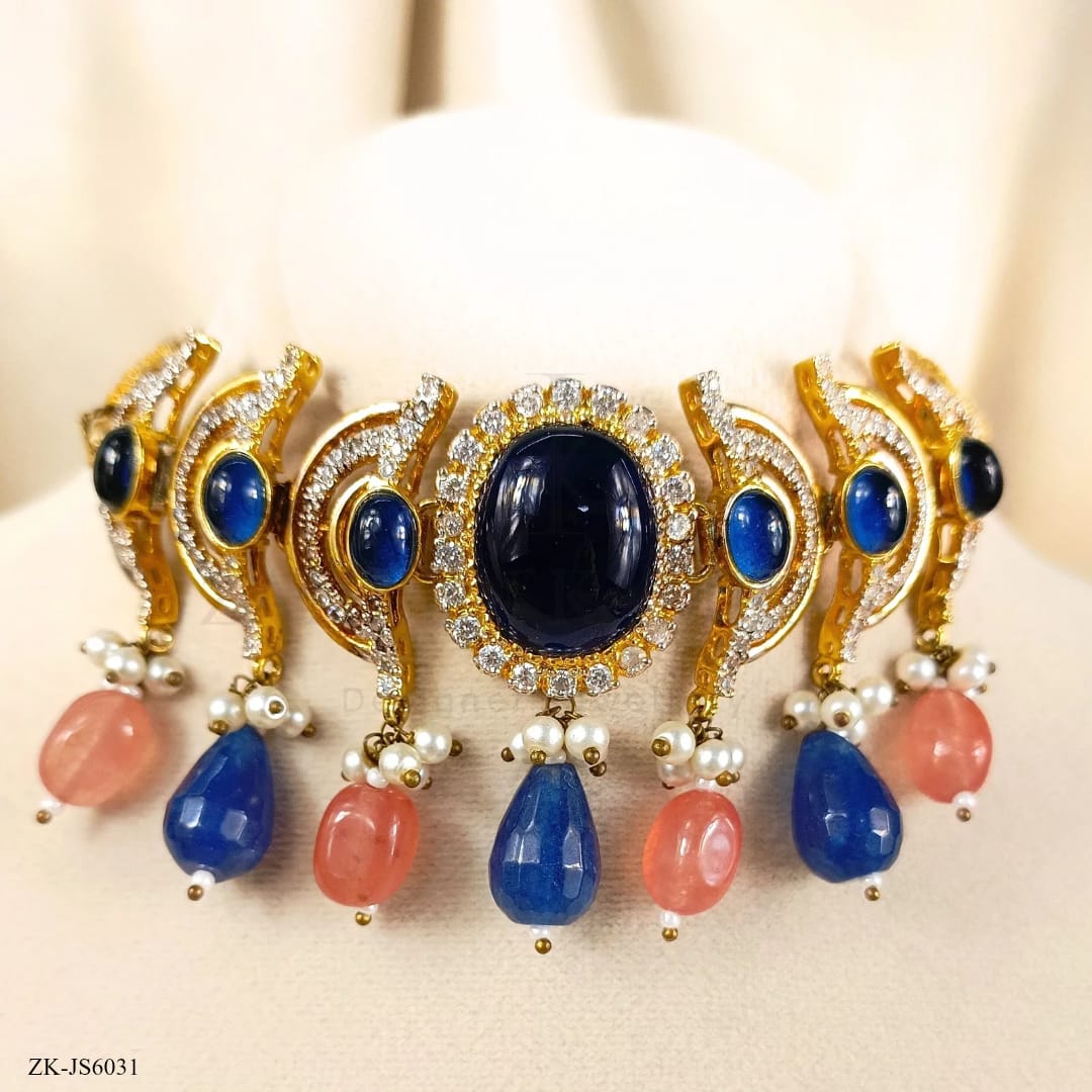SAPPHIRE CHOKER SET