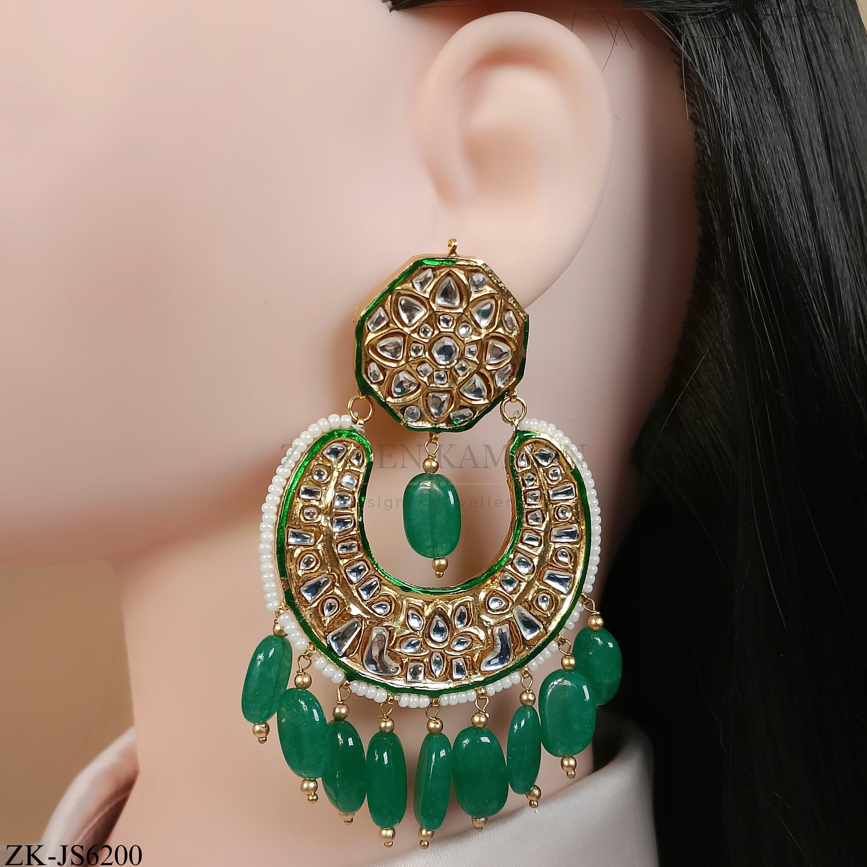 EMERALD KUNDAN SET