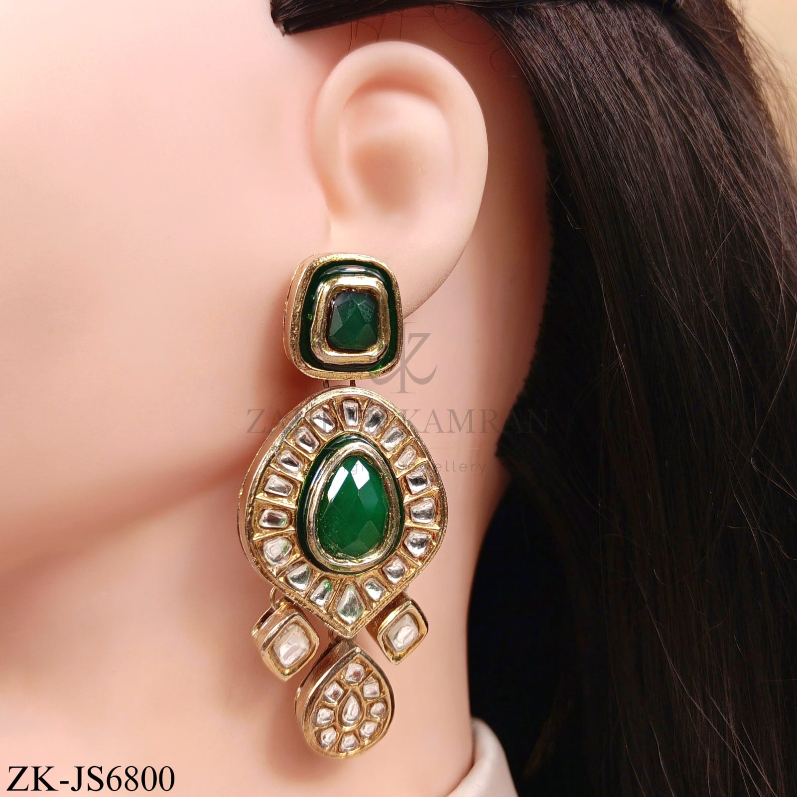 EMERALD KUNDAN SET