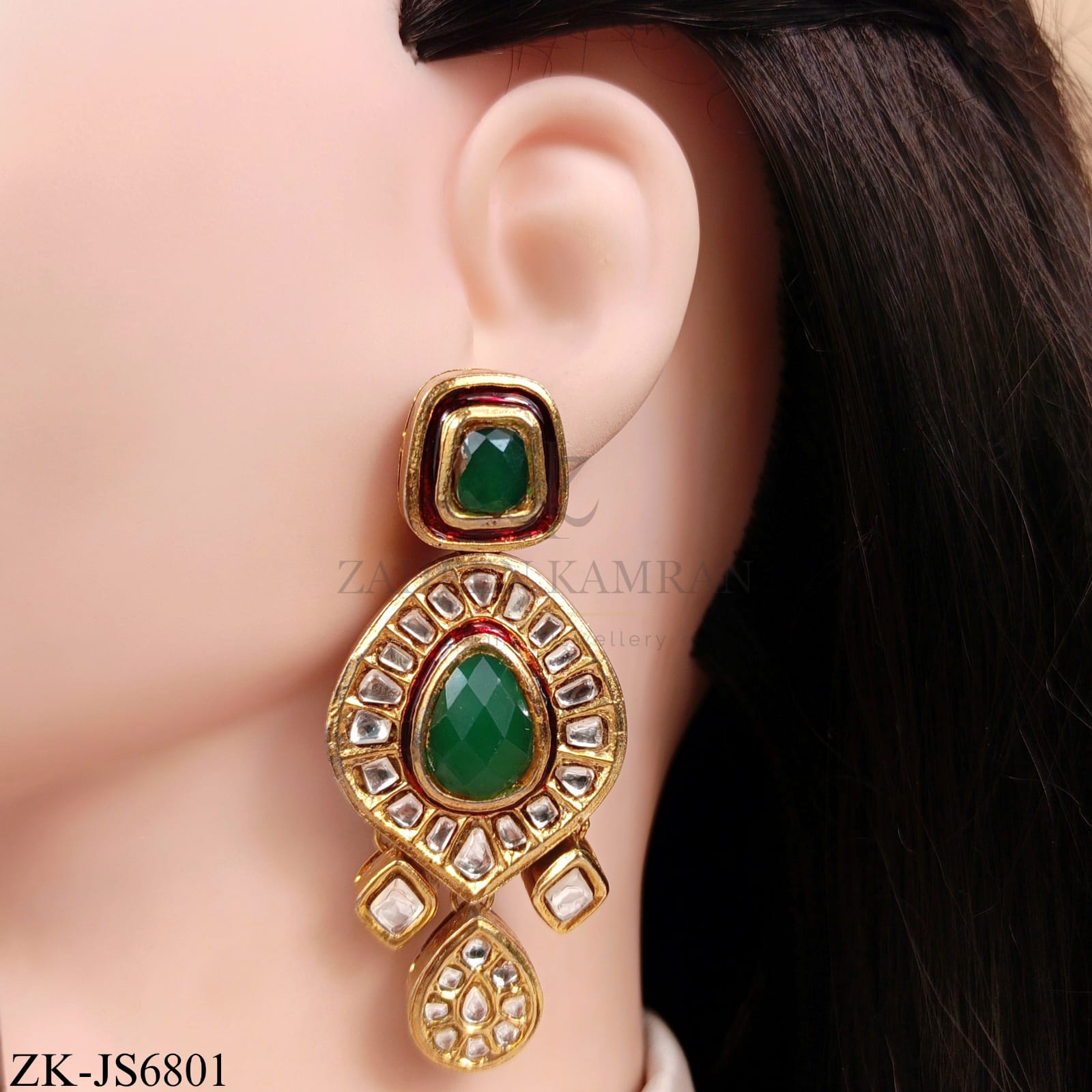 EMERALD KUNDAN SET