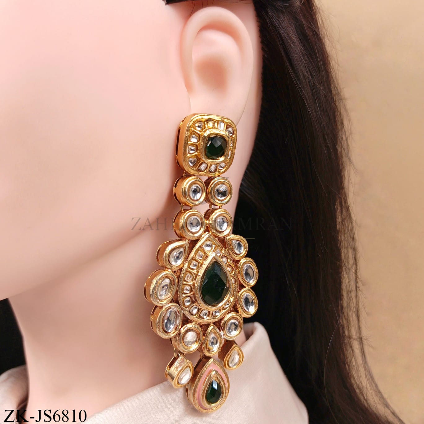 EMERALD KUNDAN SET