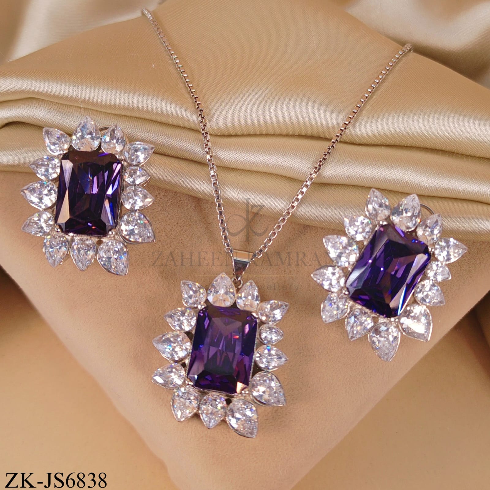 AMETHYST SILVER BLOOM SET