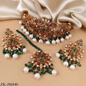 GOLDEN EMERALD MIRAGE BRIDAL SET