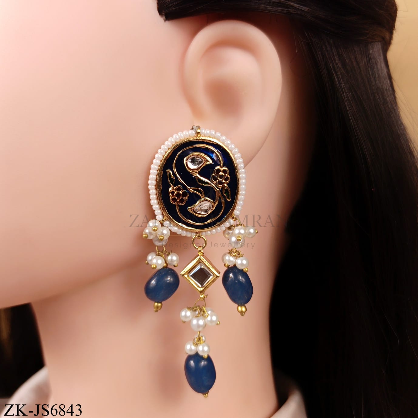 GOLD MAROON PEACOCK HERITAGE CHOKER SET