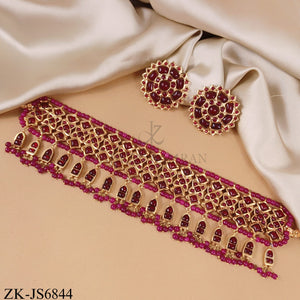 GOLDEN RUBY VINE CHOKER SET