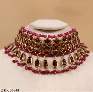 GOLDEN RUBY VINE CHOKER SET
