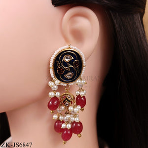 GOLD EMERALD PEACOCK HERITAGE CHOKER SET