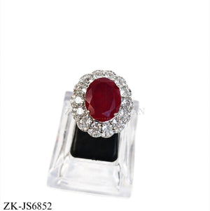 RUBY SILVER PENDANT SET
