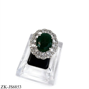 EMERALD SILVER PENDANT SET