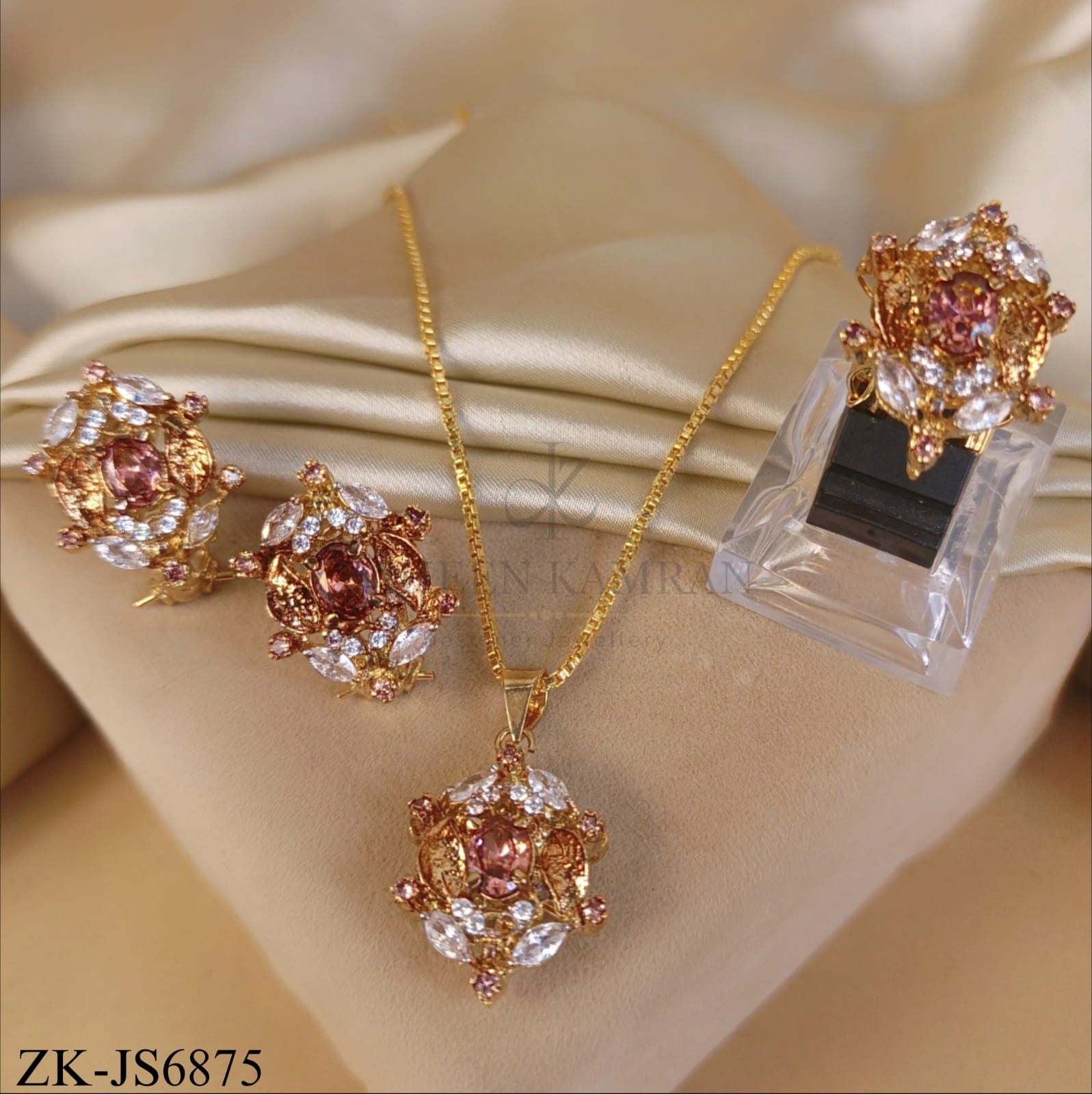 COFFEE STONES ZIRCONIA SET