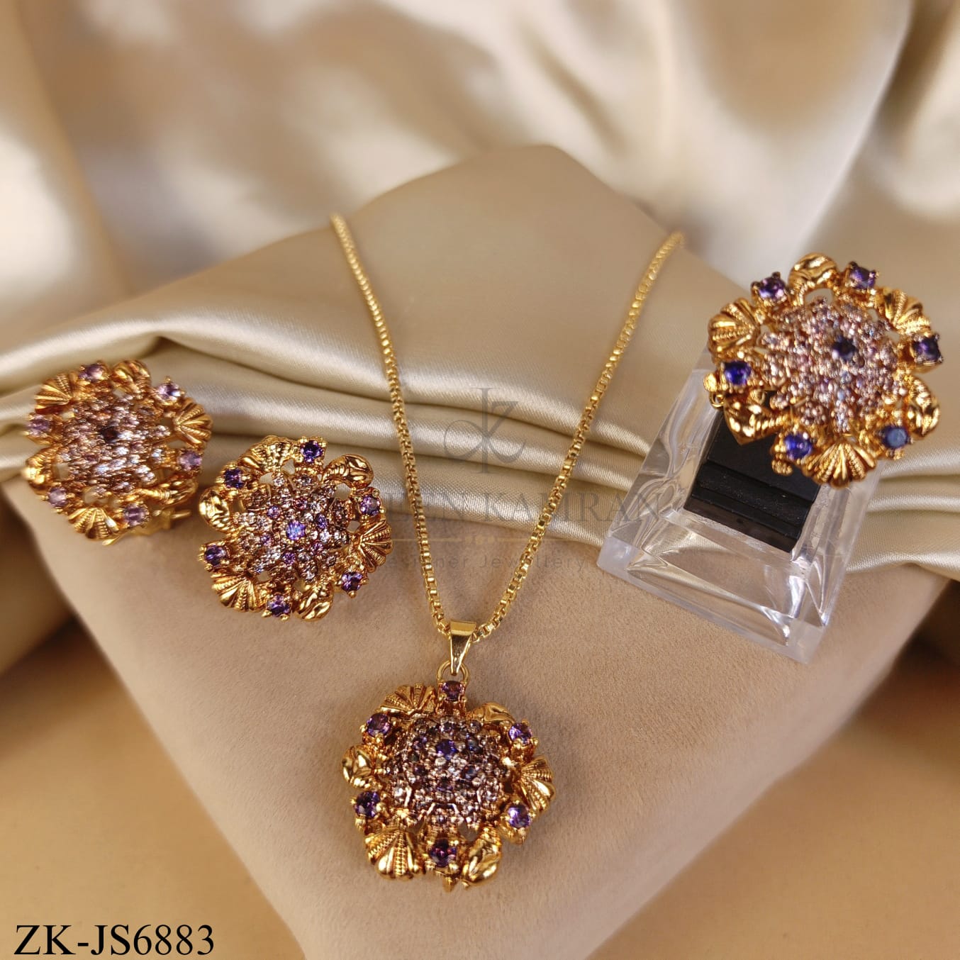 AMETHYST CLUSTER FLORA SET