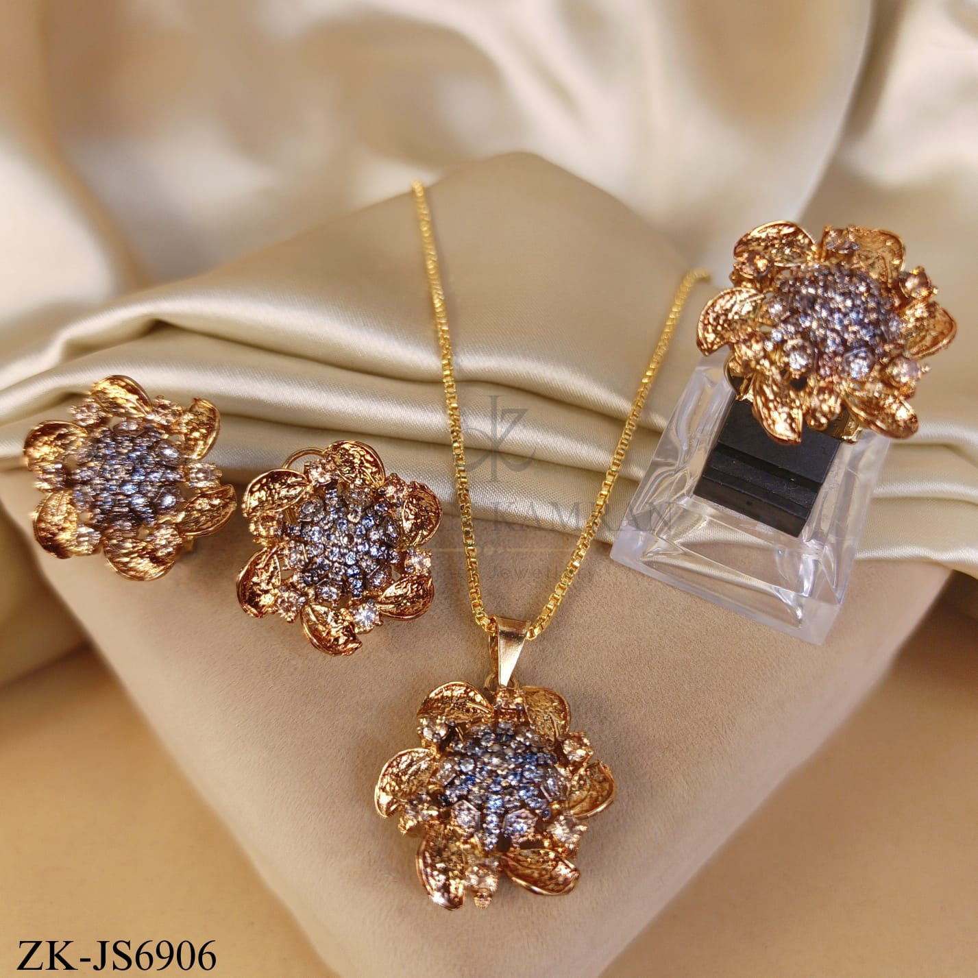 FLORAL SPARKLE PENDANT SET