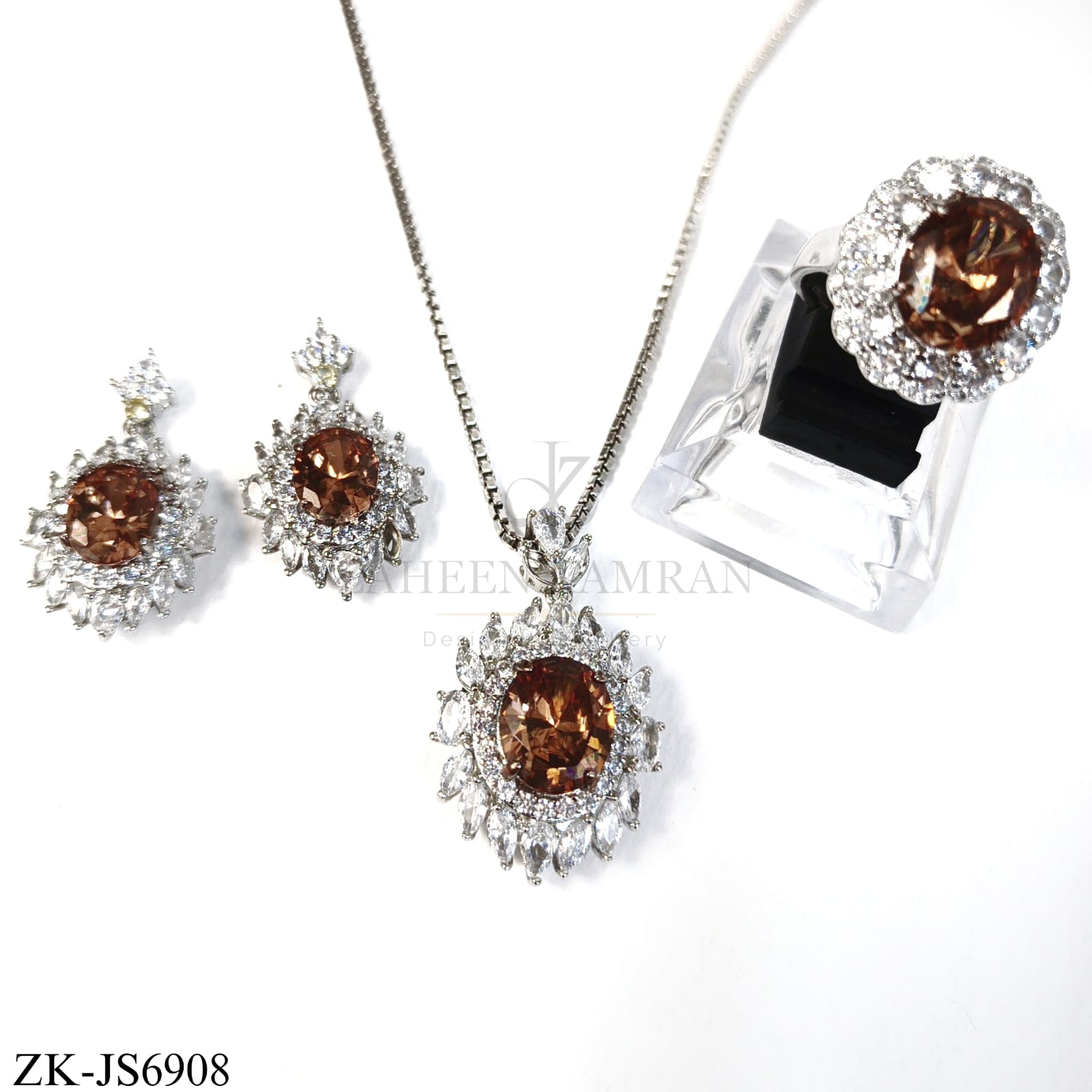 COFFEE SILVER HALO SET