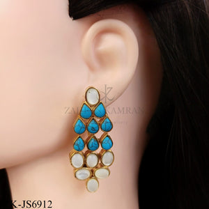GOLD TURQUOISE TEARDROP MALA SET