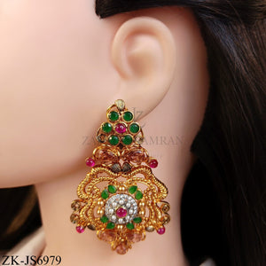 ANTIQUE REGAL RUBY EMERALD BRIDAL SET