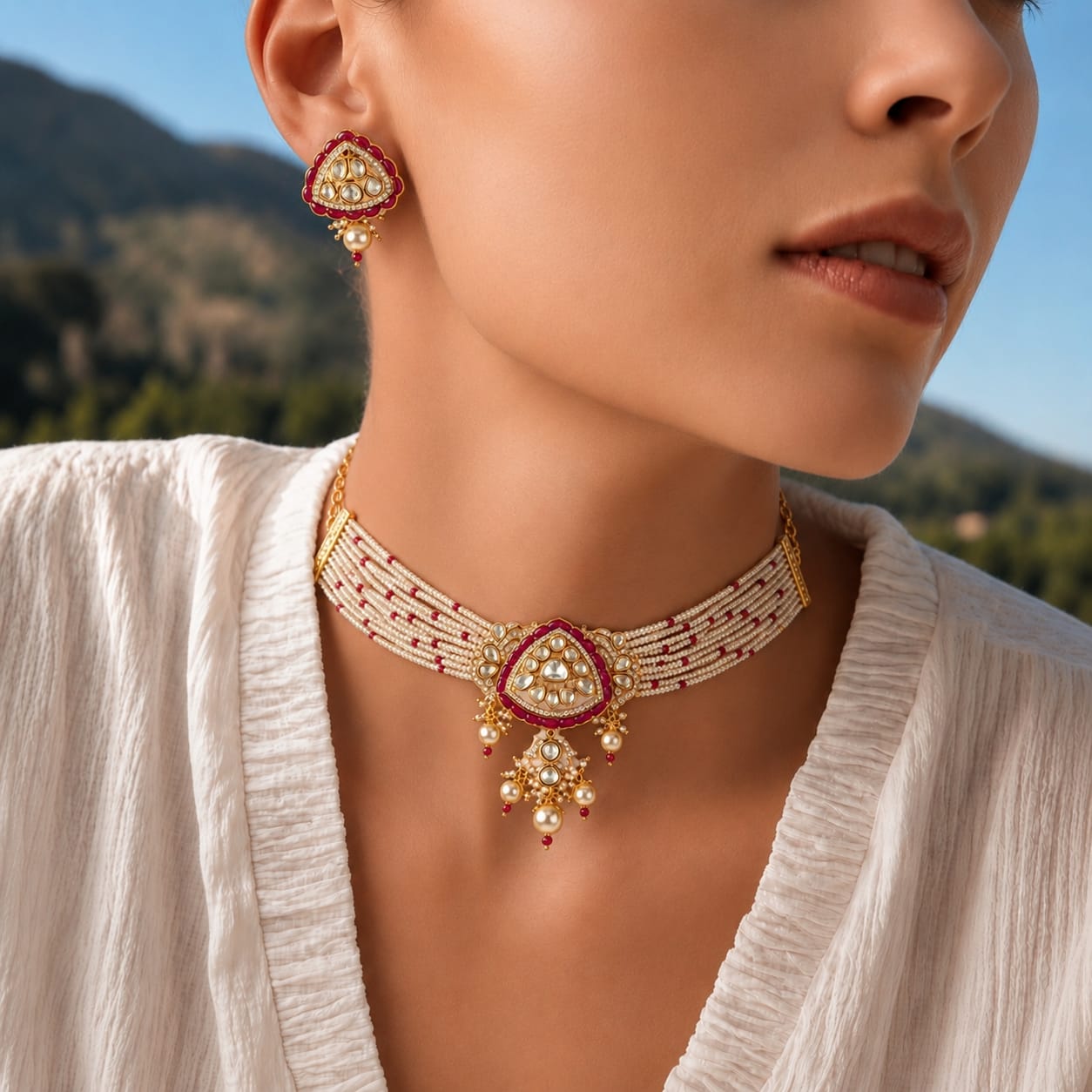 Ornate Ruby Choker