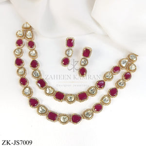 Heritage Necklace Set JS7009 | Handcrafted Bridal Set | Zaheen Kamran