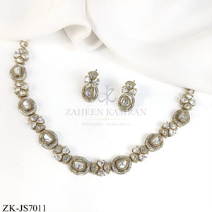 Heritage Necklace Set JS7011 | Polki Necklace Set | Zaheen Kamran Heritage
