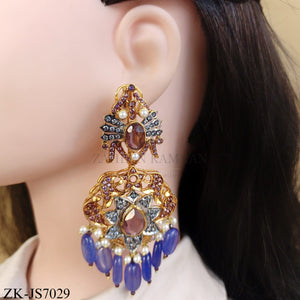 FLORENCE SAPPHIRE DROP CHOKER SET