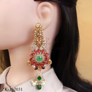 REGAL BLOOM RUBY EMERALD CHOKER SET