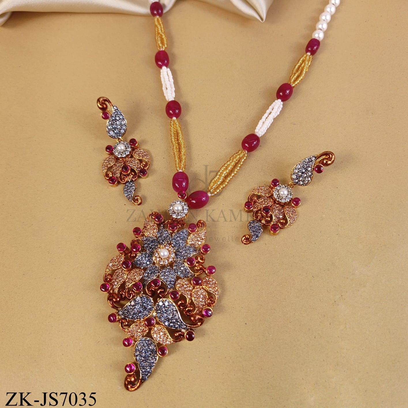 RUBY BLOOM MALA SET