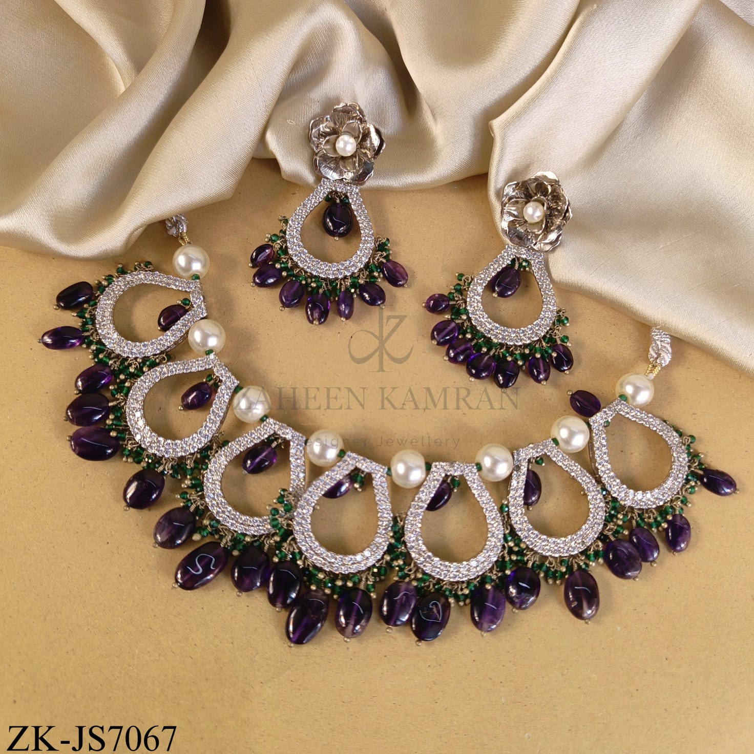 EMERALD AMETHYST SET