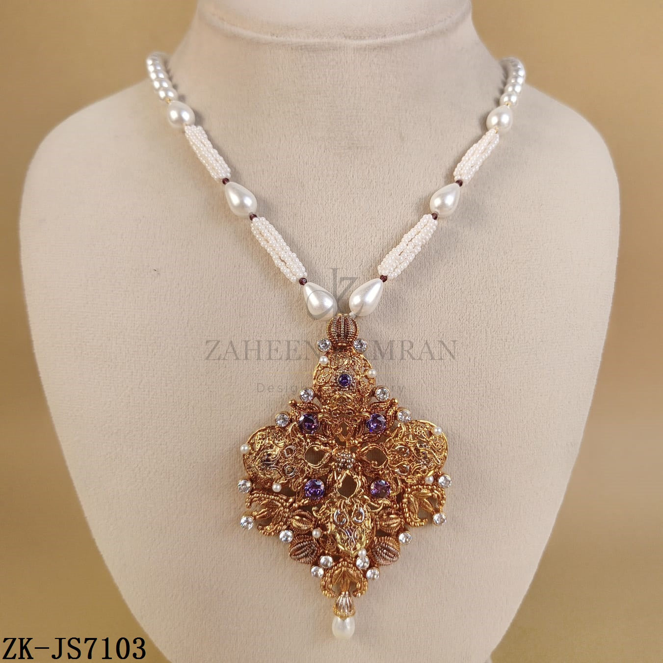 AMETHYST PEARLS SET