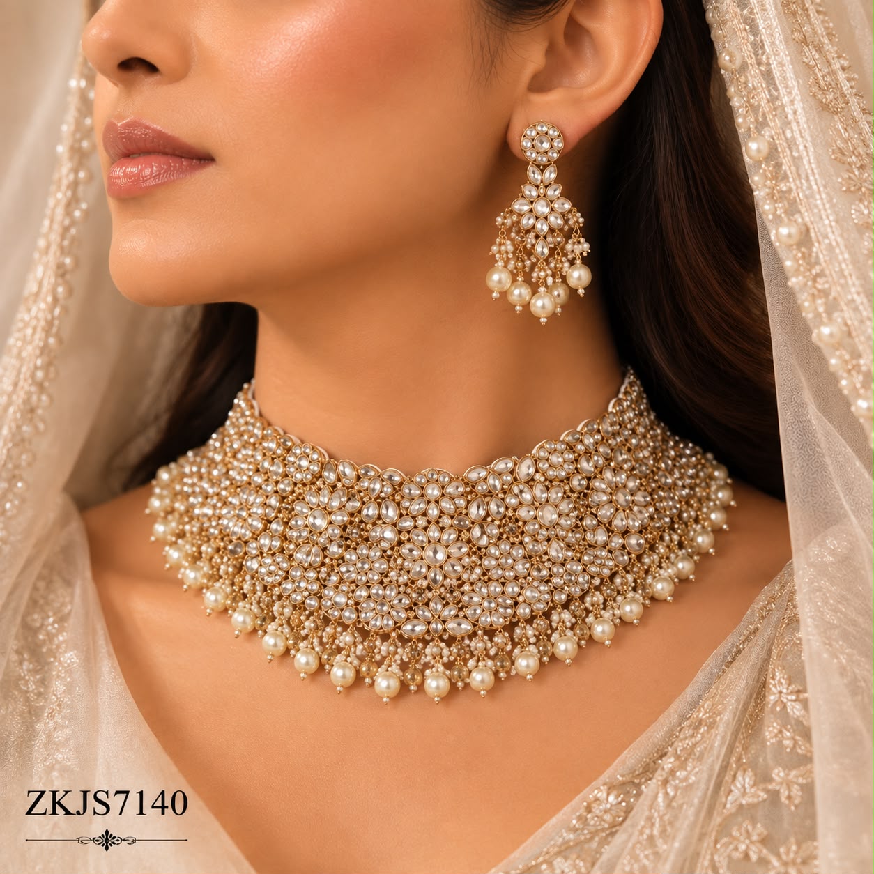 PEARLS KUNDAN SET