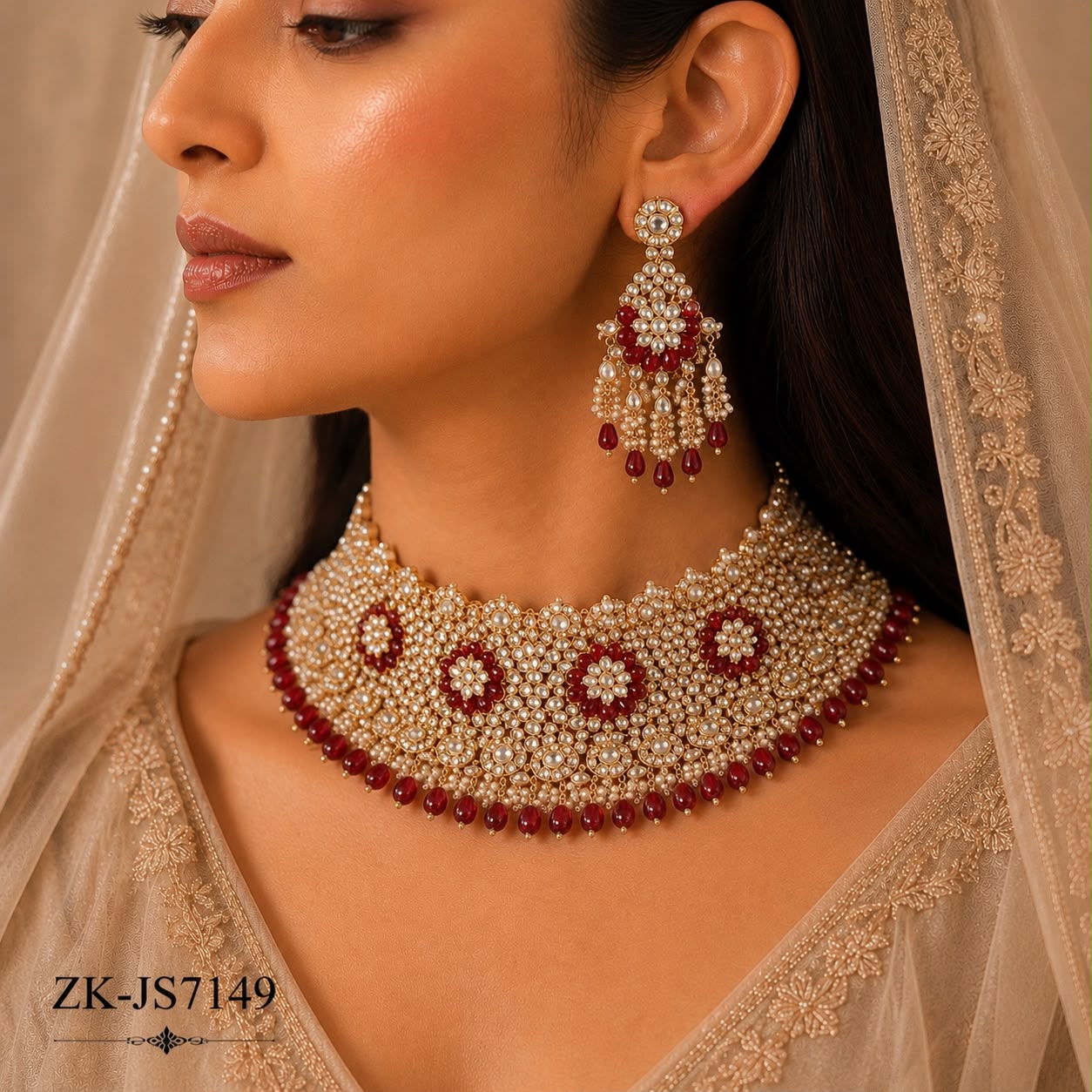 RUBY KUNDAN BRIDAL SET