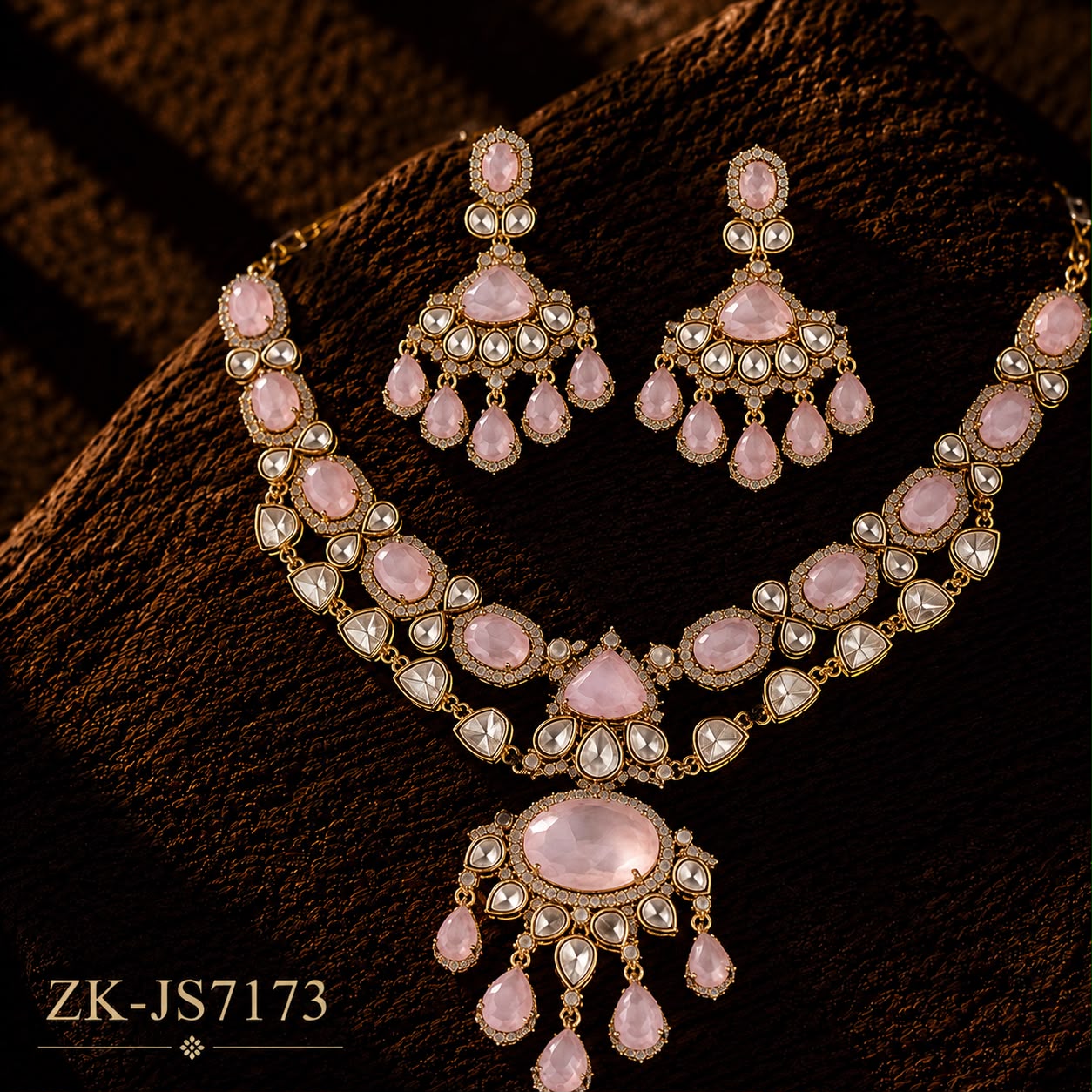 SOFT PINK KUNDAN SET