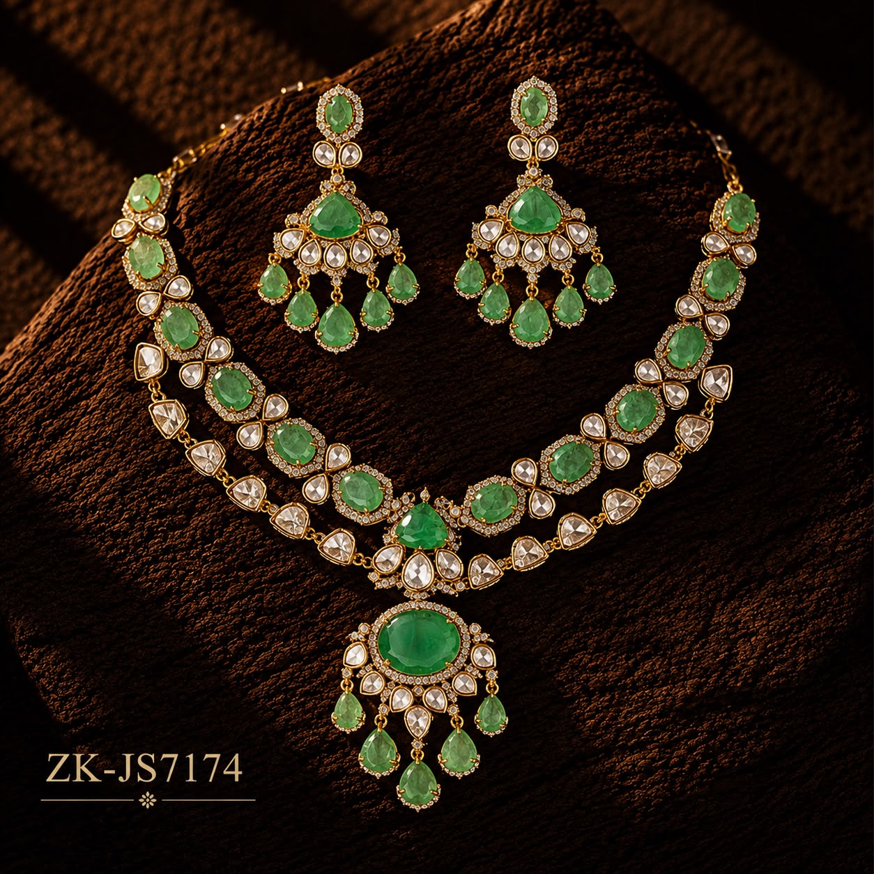 EMERALD DUAL KUNDAN SET