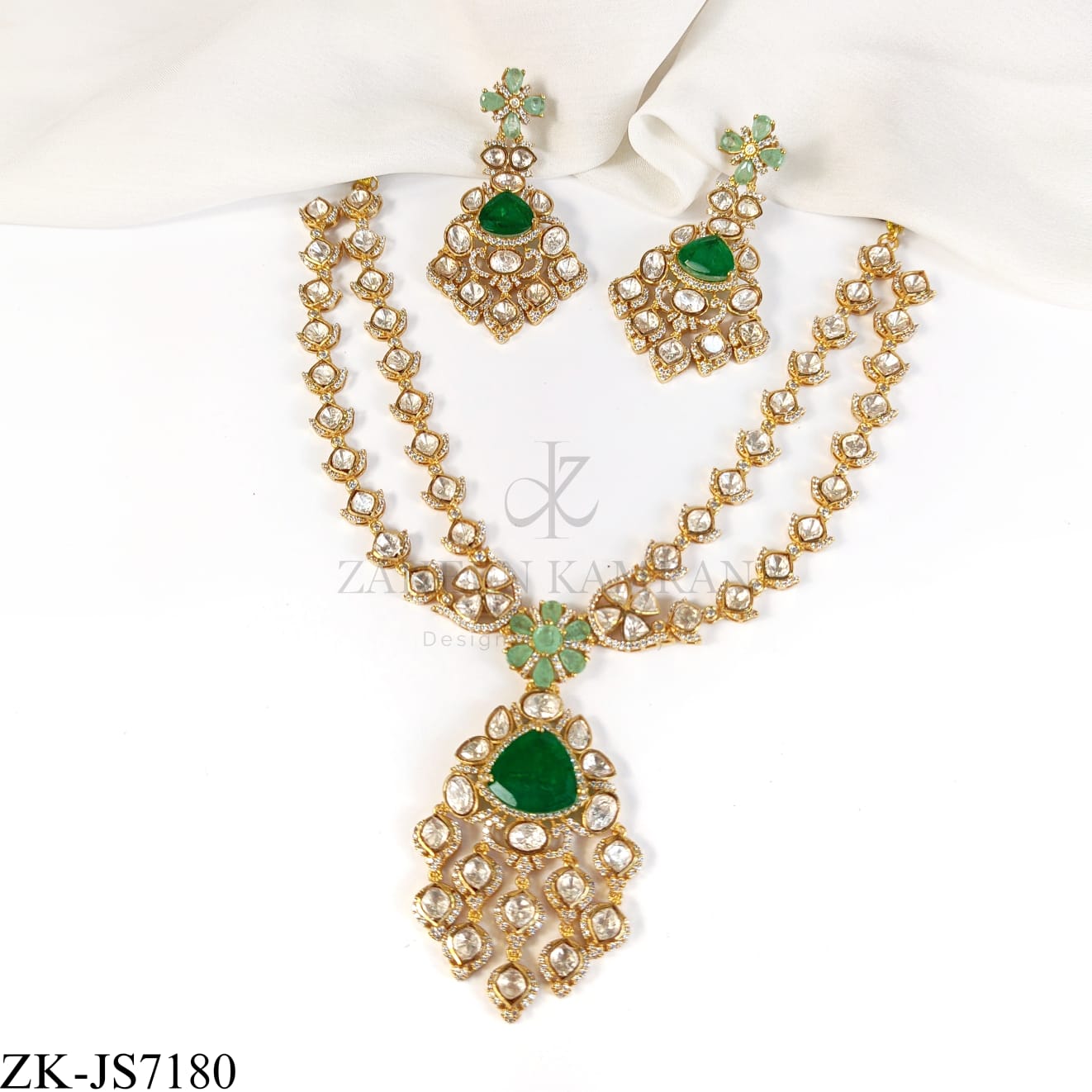 EMERALD MALA SET