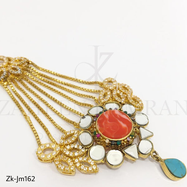 Gold Plated Ruby Jhoomer