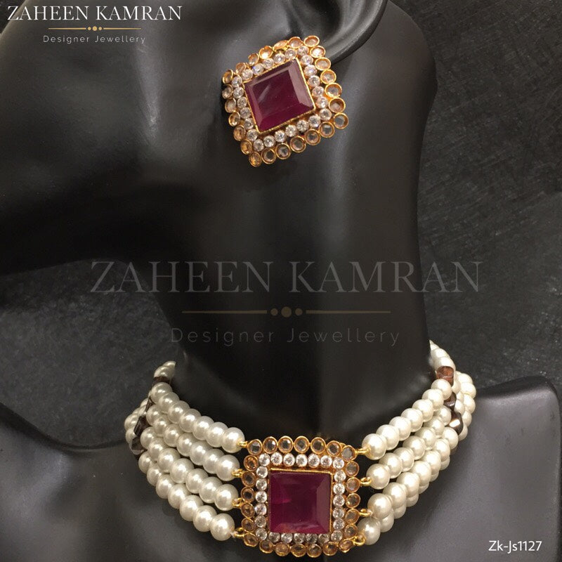 Squares Polki Choker