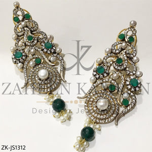 Emerald Pearl Necklace Set