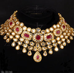 Ruby Kundan Necklace Set