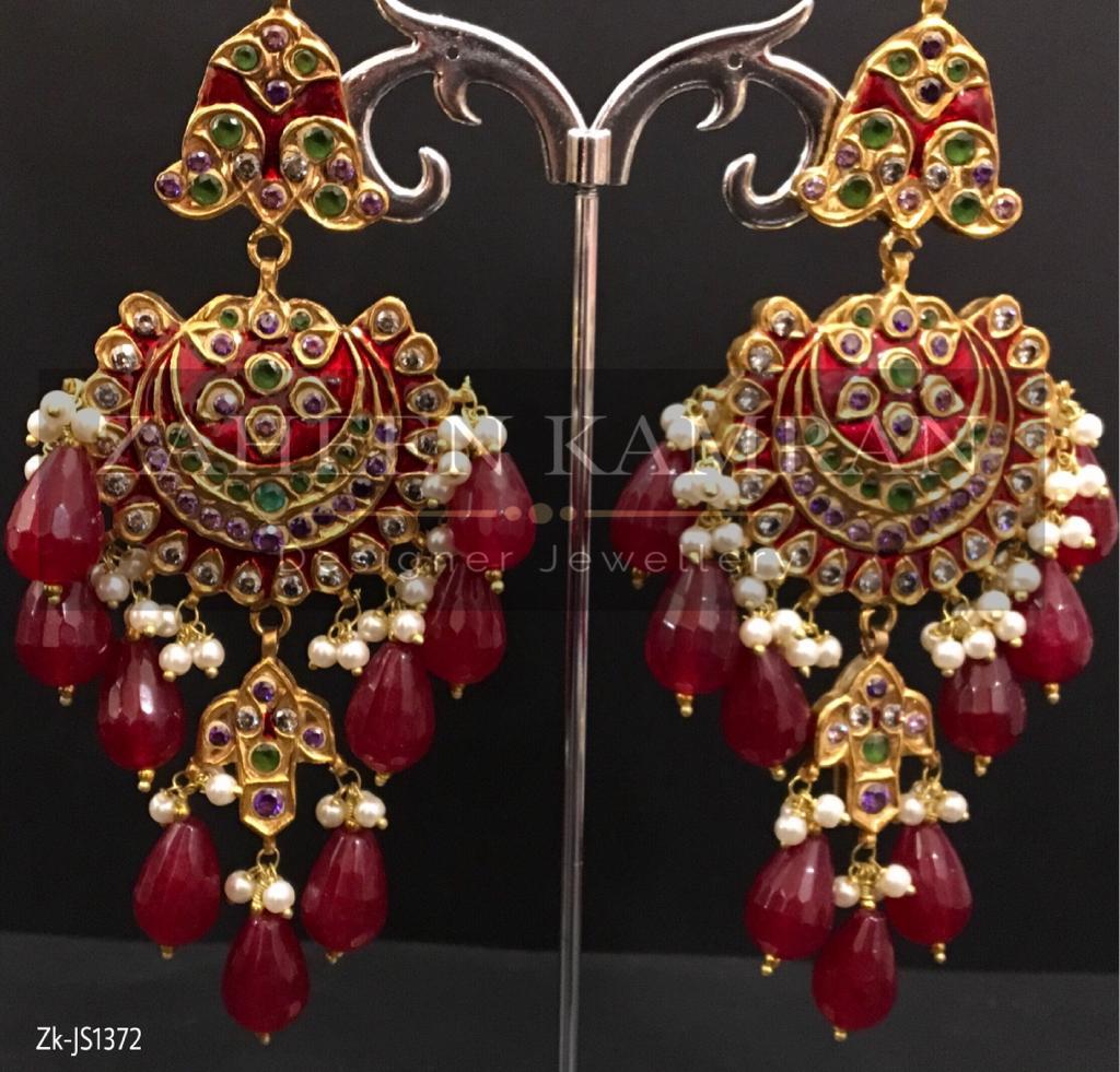 Gorgeous Meena Pendant Set