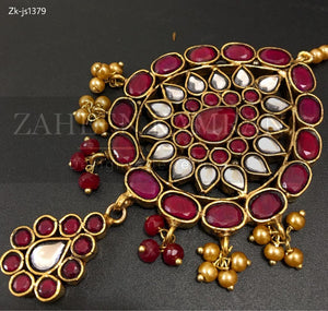 Adequately Ruby Necklace Set