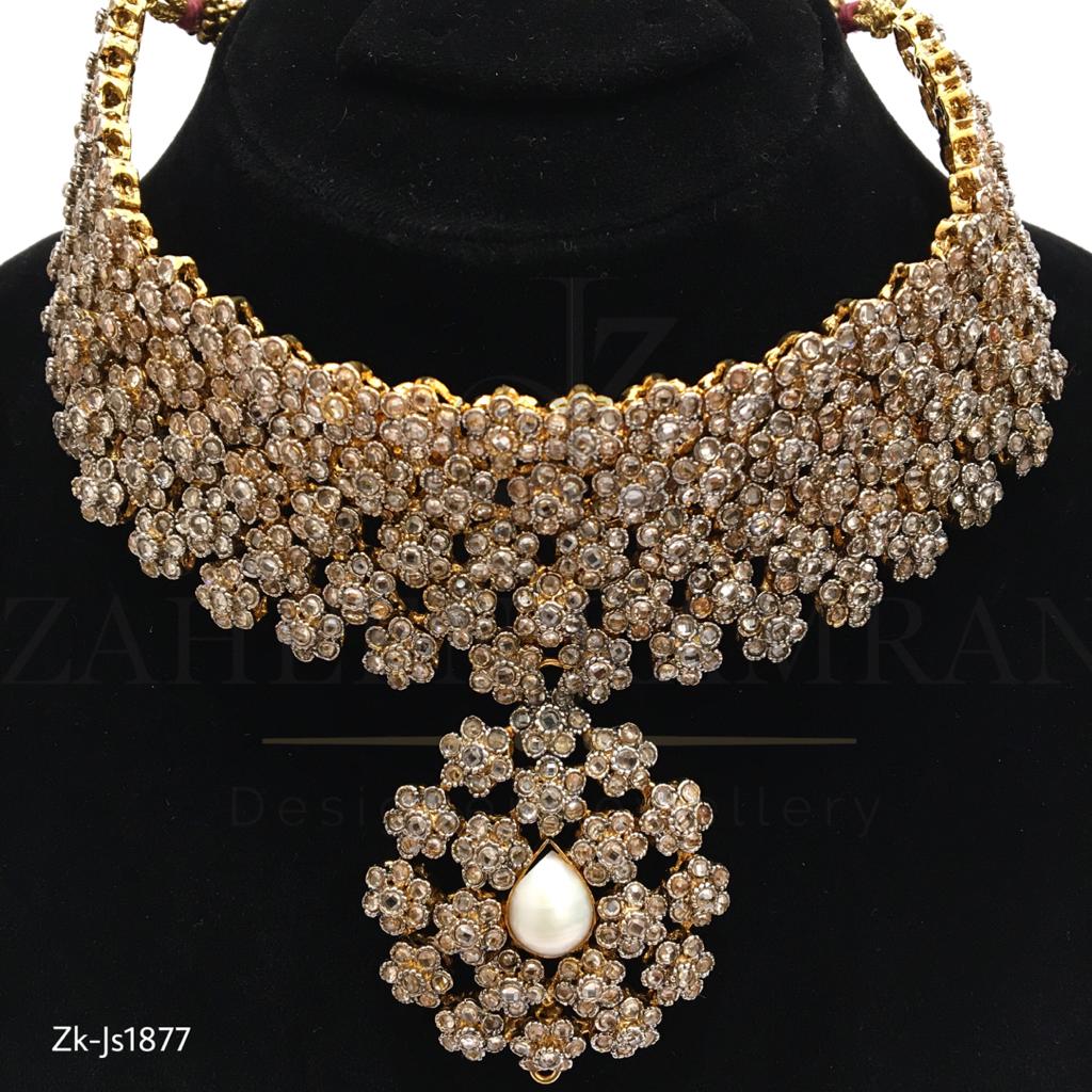 Polki Style Necklace Set