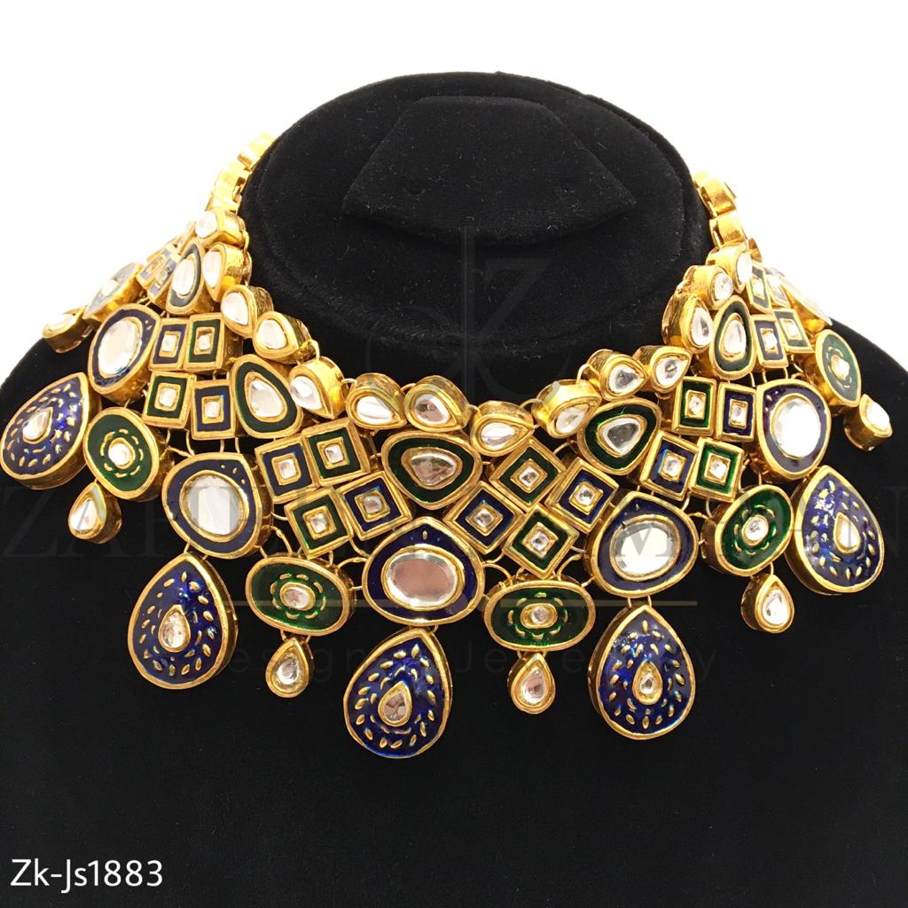 Kundan Meena Jadau Necklace Set