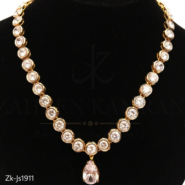 White Zircons necklace Set