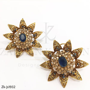 Agate Floral Kundan Necklace Set