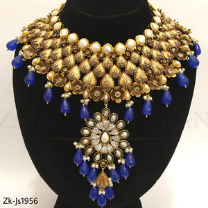Golden Peacock Necklace Set