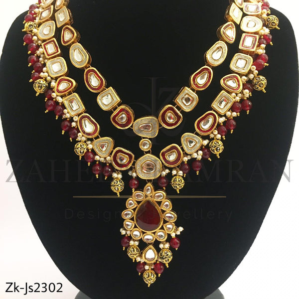 Kundan 2 layered Mala Set