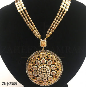 Champagne pendant mala set