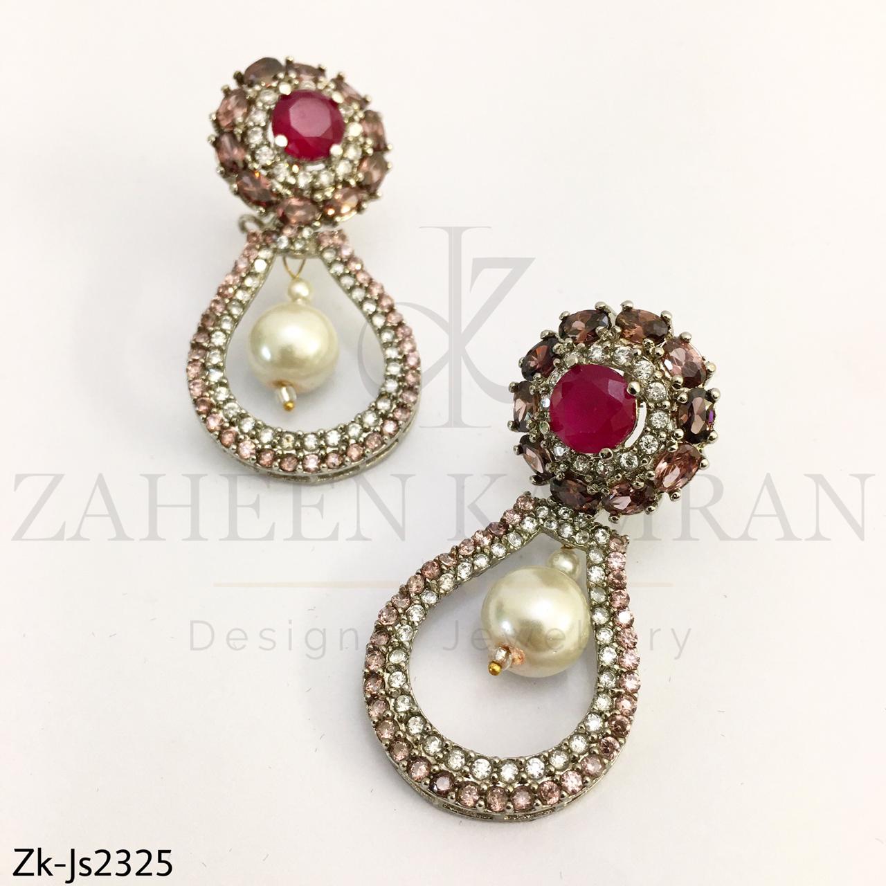 Stylish Zirconian ruby set