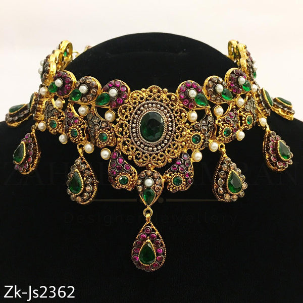 Emerald ruby Gold set