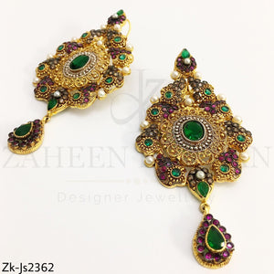 Emerald ruby Gold set